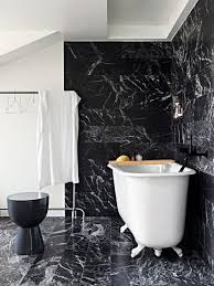 Black And Gold Marble Tiles Bathroom Look We Love Black Marble In The Bathroom Black Marble Bathroom Marble Tile Bathroom Black Bathroom