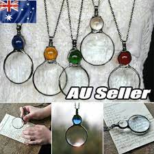 Crystal Magnifying Glass Necklace Pendant Chain Grandma Gift Mother's  Day GifHQ | eBay