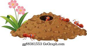 Encourage children to draw and color an ant scene and handwriting practice. Anthill Clip Art Royalty Free Gograph