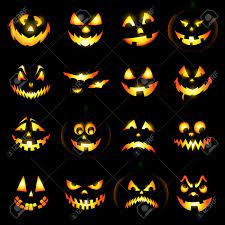 Über 7 millionen englischsprachige bücher. Jack O Lantern Pumpkin Faces Glowing On Black Background Royalty Free Cliparts Vectors And Stock Illustration Image 15136234