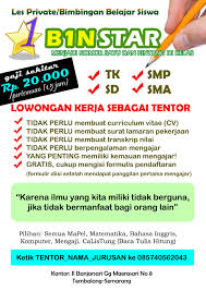 Selain itu, jam kerja yang hanya berkisar dari 4 sampai 5 jam perhari. Lowongan Kerja Guru Les Part Time Semarang Info Seputar Kerjaan