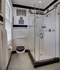 The Elegance Of Art Deco Bathroom Black And White Tiles Bathroom Black Bathroom Black White Bathrooms