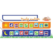 Monkey Chops Daily Routine Flexible Magnetic Chart