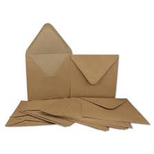 So gelingt dir der last minute briefumschlag: 20 Kraftpapier Karten Set Quadratisch Falt Karten Natur Braun 13 5 X 9 95