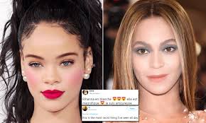 Visualizza altre idee su intestazioni twitter, rihanna, stile rihanna. Twitter Users Photoshop Rihanna Beyonce With White Skin Daily Mail Online