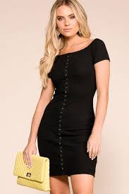 Get It Done Black Buttoned Bodycon Dress Bodycon Dress Dresses Black Button