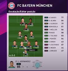 O artilheiro robert lewandowski é o grande desfalque do bayern de munique, que terá os retornos de alphonso davies e jerome boateng. Pes 2020 Formacao Para Defender Melhor Tenha Maior Solidez Defensiva Arena Virtual Master Liga E Campeonatos De Fifa E Pes
