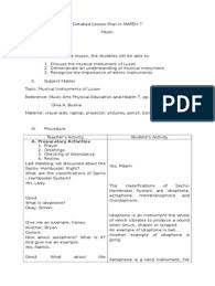 Detailed Lesson Plan In Mapeh 7 Lesson Plan Template Free Lesson Plan Sample Lesson Plan Format