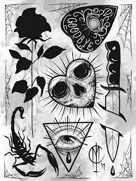 Maybe you would like to learn more about one of these? Halloween Tattoo Flash 03 By Miolaencre On Deviantart