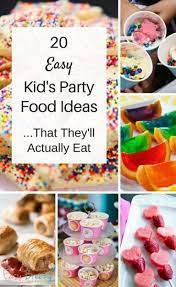 You will find all of our favorite party games, activities, party themes, favors and food ideas that are especially suited for five year old parties. Birthday Party Easy Food Ideas Kids Party Food Easy Easy Kids Party Birthday Party Food