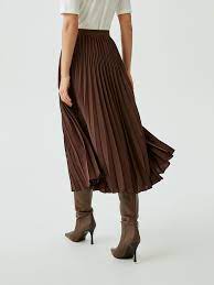 Длинная плиссированная юбка ELIS (арт. SK01075 , цвет Коричневый) - купить  за 4 499 ₽ в интернет-магазине elis.ru