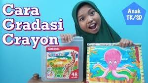 Dengan crayon titi, anak seringnya mewarnai objek pemandangan atau objek tunggal seperti hewan dan tumbuhan. Contoh Gambar Teknik Mewarnai Dengan Crayon Titi Kataucap