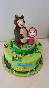 Masha And The Bear Cake Baby Birthday Cakes Bear Cakes Kids Cake