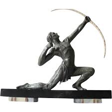 Terrific Original 1920s French Art Deco Male Archer Sculpture By E J N Carlier Sculpture Art Sculpture Art Deco Sculpture