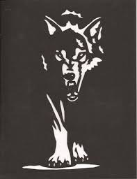 Dark Wolf Print By Hilemanhouse On Etsy 9 95 Wolf Stencil Silhouette Stencil Wolf