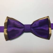 Purple Dark Gold Bow Tie Etsy