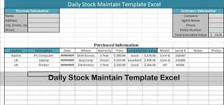 Daily Stock Maintain Template Excel Free Download Xls Excel Templates Templates Excel