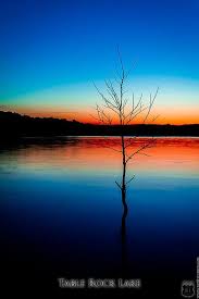 Art Print Sunset And Tree Silhouette Overlooking Table Rock Etsy Tree Silhouette Metal Tree Wall Art Table Rock Lake