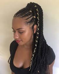 Twist Braids Ponytail Hairstyles In 2020 Havana Twist Hairstyles Twist Hairstyles Twist Braid Hairstyles
