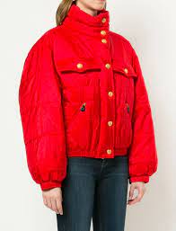 Dua Lipa Puffer Jacket Red Vintage Chanel Post Kulture Puffy Jacket Jackets Red Jacket