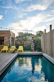 A Colorful Coastal Australian Home Pool Landscaping Backyard Pool Simple Pool