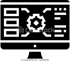 The salient feature of computer graphics is the creation and manipulation of graphics (artificial images) by computer. Gear Characteristics On Computer Screen Glyph Icon Vector Illustration Gear Characteristics On Computer Screen Glyph Icon Canstock