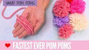 You can make one just as easily with supplies you already. Diy Pom Poms Super Fast Pom Poms With Your Hand Youtube