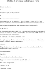 Voici nos modèles de lettres liées à votre offre d'achat immobilier pour vous aider dans cette démarche souvent stressante pour les acquéreurs. Modele De Promesse Unilaterale De Vente Pdf Free Download