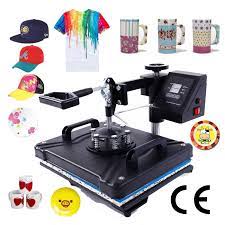 Zimtown Digital 5in1 Hot Heat Press Transfer Sublimation Machine For T Shirt Cup Hat Mug Plate Cap Printing Dual Lcd Timer Walmart Com Heat Press Transfers Heat Press Machine Heat Press