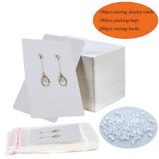 Making earring cards are a great way to present them properly for either purpose. Beading Jewelry Making Adhesive Bags For Earrings And Necklace Display Earring Cards White Color 3 5x2 4 Inch Earring Display Cards Baffo 100 Pcs Earring Holder Cards With 200 Earring Backs And 100