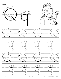 Printable Letter Q Tracing Worksheet With Number And Arrow Guides Supplyme Letter Q Worksheets Preschool Letters Tracing Worksheets Preschool