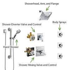 If you plan to have a bench for seated bathers, make sure the body spray placement works well for that. Complete Guide To Shower System With Body Jet Sprays And Hand Shower I Faucetlist Com