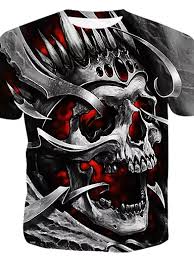 Voor Heren T Shirt 3d Afdrukken Grafisch 3d Print Grote Maten Opdruk Lange Mouw Dagelijks Tops Street Chic Overdreven Regenboog 2021 Us 17 24 In 2021 Skull Artwork Skull Wallpaper Skull Stencil