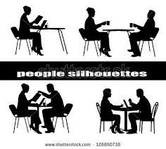 Silhouettes Of People At A Table Silhouette People Silhouette People Png