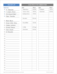 Free Printable Grocery List And Shopping List Template