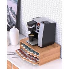 It's a perfect space saver small kitchens as it hardly takes up any counter space at all! Well Weng 70 Capacity 2 Tier Bamboo Coffee Pod Holder Storage Organizer With Drawer For Keurig K Cup Pods Walmart Com Walmart Com