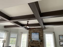 Maybe you would like to learn more about one of these? Paint Coffer Dark To Mimic Wood Beams Wood Beam Ceiling Coffered Ceiling Coffered Ceiling Paint
