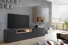 Moderne Wohnwand Im Geradlinigen Design Von Dieter Knoll Graue Wande Wohnzimmer Wohnwand Moderne Schrankwande