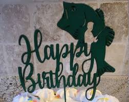 Fish birthday cakes big guy fishing birthday cake cakecentral. Fish Cake Etsy
