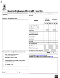 Fillable Online Sussex Ac Manual Handling Assessment Chard