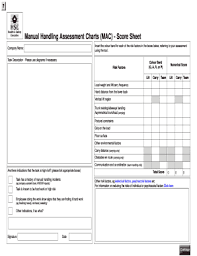 fillable online sussex ac manual handling assessment chard