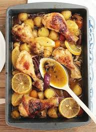 Sommerkuche Zitronenhahnchen Mit Kartoffeln Champginons Und Tomaten Puppenzimmer Com Rezepte Hahnchen Rezepte Backofen Zitronen Hahnchen