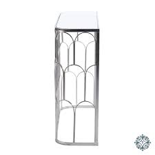 Shop collections of fab vintage console tables. Odessa Mirrored Console Silver Leaf