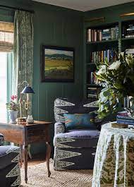 Details To Notice Cozy Living Room Layout Emily A Clark Dark Green Living Room Livingroom Layout Living Room Green