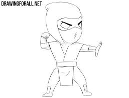 Cartoon Drawing Scorpion Mortal Kombat Google Search Chibi Drawings Creepy Drawings Drawings