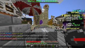 A minecraft screenshot of the lobby of the hypixel server. Cant Rejoin On Bed Wars Hypixel Minecraft Server And Maps