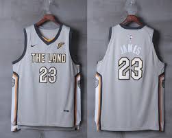 Nike Nba Cleveland Cavaliers 23 Lebron James Jersey 2017 18 New Season City Edition Grey Jersey Nba Cleveland Lebron James Lebron