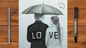 34,000+ vectors, stock photos & psd files. How To Draw A Girl And Boy Sketch With Pencil Step By Step How To Draw Couple With Umbrela Youtube