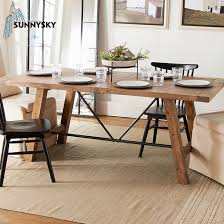 The lumisource fuji industrial dining table with walnut wood top features an simple design that you can personalize with your favorite set of dining chairs. China Custom Nordic Industrial Style Solid Wood Kitchen Dining Table Images China Dining Tables Dining Table Set