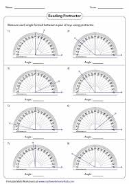 Measuring Angles And Protractor Worksheets Angles Worksheet Protractor Measuring Angles